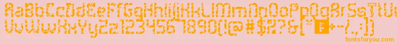 5metrikLightAlien Font – Orange Fonts on Pink Background