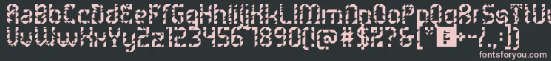 5metrikLightAlien Font – Pink Fonts on Black Background