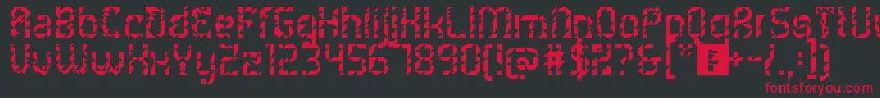 5metrikLightAlien Font – Red Fonts on Black Background