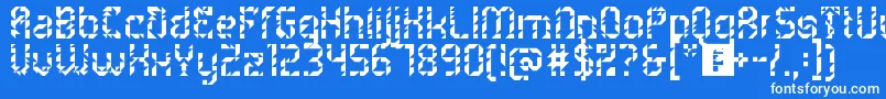 5metrikLightAlien Font – White Fonts on Blue Background