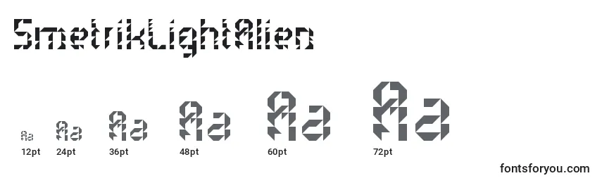 5metrikLightAlien Font Sizes