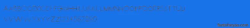 Carrinady Font – Brown Fonts on Blue Background
