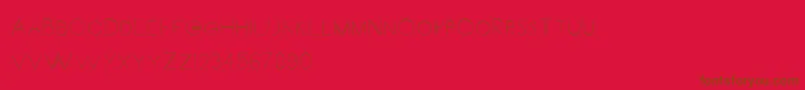Carrinady Font – Brown Fonts on Red Background
