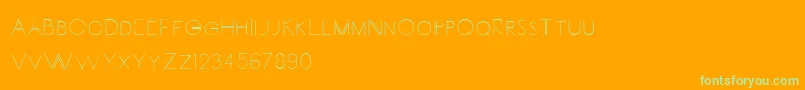 Carrinady Font – Green Fonts on Orange Background