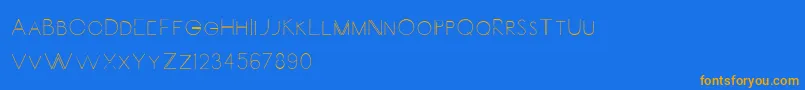 Carrinady Font – Orange Fonts on Blue Background