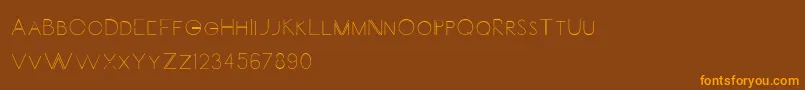 Carrinady Font – Orange Fonts on Brown Background