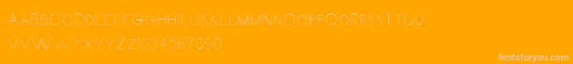 Carrinady Font – Pink Fonts on Orange Background