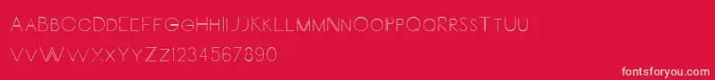 Carrinady Font – Pink Fonts on Red Background