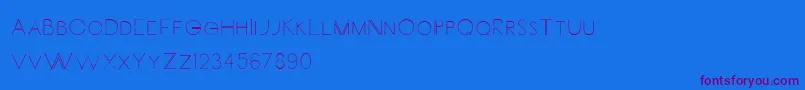 Carrinady Font – Purple Fonts on Blue Background
