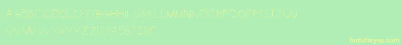 Carrinady-fontti – keltaiset fontit vihreällä taustalla