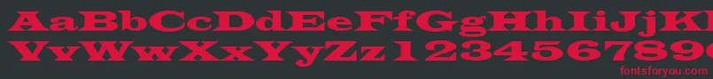 fuente LatinWide – Fuentes Rojas Sobre Fondo Negro