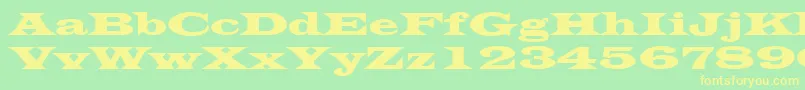 Police LatinWide – polices jaunes sur fond vert