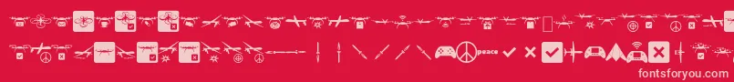 More about Droneattack Font Droneattack Font – Pink Fonts on Red Background