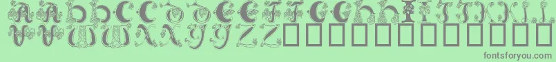 CelticKnot-Schriftart – Graue Schriften auf grünem Hintergrund