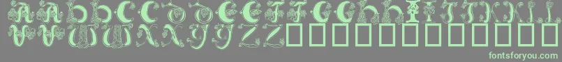 CelticKnot-Schriftart – Grüne Schriften auf grauem Hintergrund