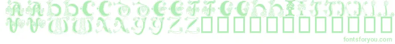 CelticKnot-Schriftart – Grüne Schriften auf weißem Hintergrund