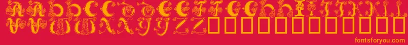 CelticKnot Font – Orange Fonts on Red Background