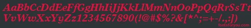 Шрифт TimesEuropaLtBoldItalic – красные шрифты на чёрном фоне