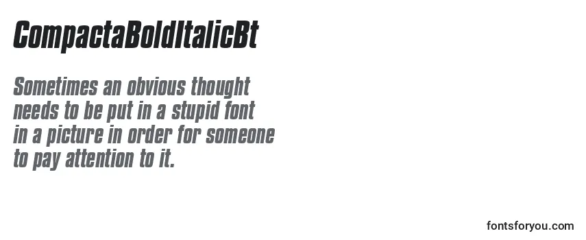 CompactaBoldItalicBt Font