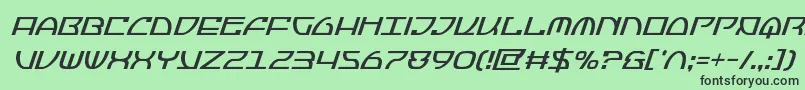 フォントJumptroopscondital – 緑の背景に黒い文字