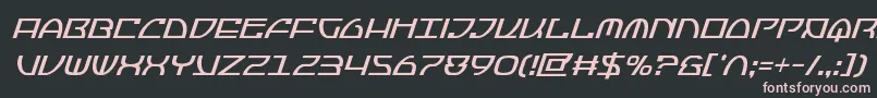 フォントJumptroopscondital – 黒い背景にピンクのフォント