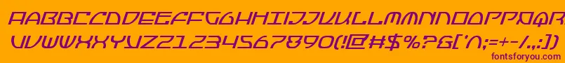 Jumptroopscondital Font – Purple Fonts on Orange Background