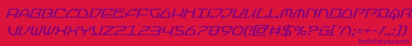 Jumptroopscondital Font – Purple Fonts on Red Background