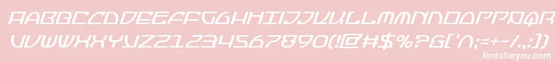 フォントJumptroopscondital – ピンクの背景に白い文字