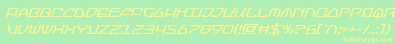 Jumptroopscondital Font – Yellow Fonts on Green Background