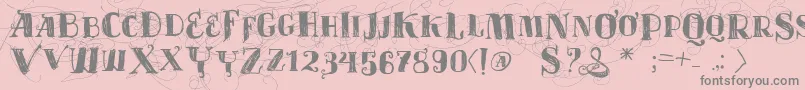 Vtks Velhos Tempos Font – Gray Fonts on Pink Background