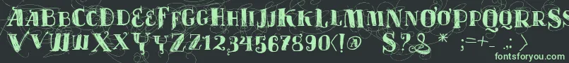 Vtks Velhos Tempos Font – Green Fonts on Black Background