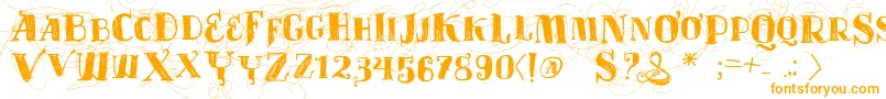 Vtks Velhos Tempos Font – Orange Fonts on White Background