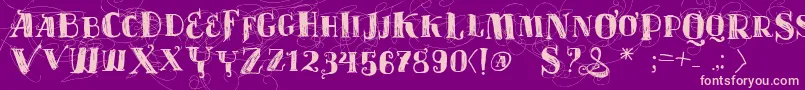 Vtks Velhos Tempos Font – Pink Fonts on Purple Background