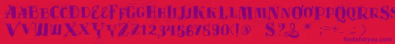 Vtks Velhos Tempos Font – Purple Fonts on Red Background