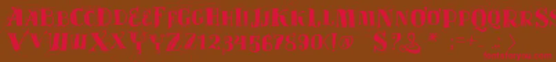 Vtks Velhos Tempos Font – Red Fonts on Brown Background