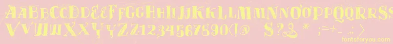 Vtks Velhos Tempos Font – Yellow Fonts on Pink Background