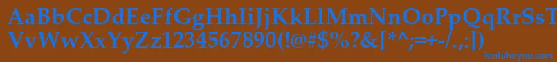 PalatinoLinotypeРџРѕР»СѓР¶РёСЂРЅС‹Р№ Font – Blue Fonts on Brown Background