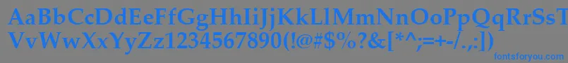 PalatinoLinotypeРџРѕР»СѓР¶РёСЂРЅС‹Р№ Font – Blue Fonts on Gray Background