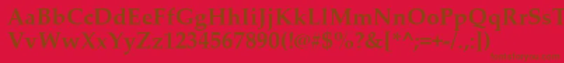 Fonte PalatinoLinotypeРџРѕР»СѓР¶РёСЂРЅС‹Р№ – fontes marrons em um fundo vermelho