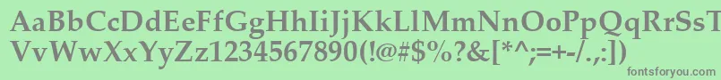 PalatinoLinotypeРџРѕР»СѓР¶РёСЂРЅС‹Р№ Font – Gray Fonts on Green Background