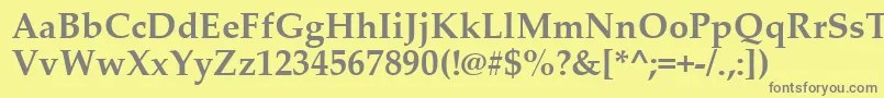 Fonte PalatinoLinotypeРџРѕР»СѓР¶РёСЂРЅС‹Р№ – fontes cinzas em um fundo amarelo