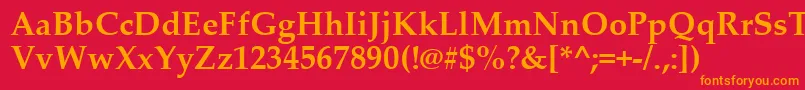 フォントPalatinoLinotypeРџРѕР»СѓР¶РёСЂРЅС‹Р№ – 赤い背景にオレンジの文字