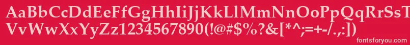 フォントPalatinoLinotypeРџРѕР»СѓР¶РёСЂРЅС‹Р№ – 赤い背景にピンクのフォント