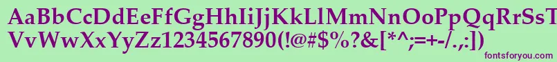 Шрифт PalatinoLinotypeРџРѕР»СѓР¶РёСЂРЅС‹Р№ – фиолетовые шрифты на зелёном фоне