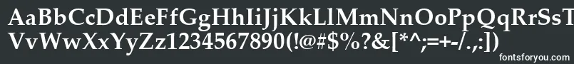 PalatinoLinotypeРџРѕР»СѓР¶РёСЂРЅС‹Р№ Font – White Fonts on Black Background