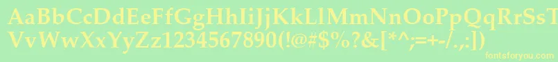 PalatinoLinotypeРџРѕР»СѓР¶РёСЂРЅС‹Р№ Font – Yellow Fonts on Green Background