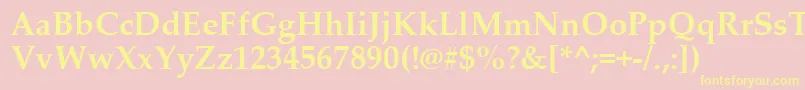 PalatinoLinotypeРџРѕР»СѓР¶РёСЂРЅС‹Р№ Font – Yellow Fonts on Pink Background