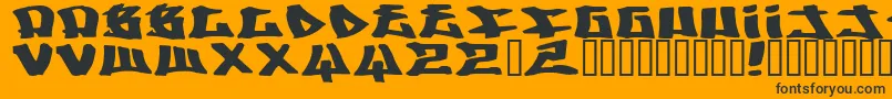 Writers2 Font – Black Fonts on Orange Background