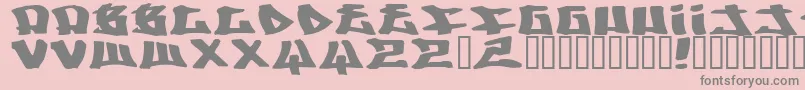 Writers2 Font – Gray Fonts on Pink Background