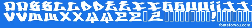 フォントWriters2 – 青い背景に白い文字